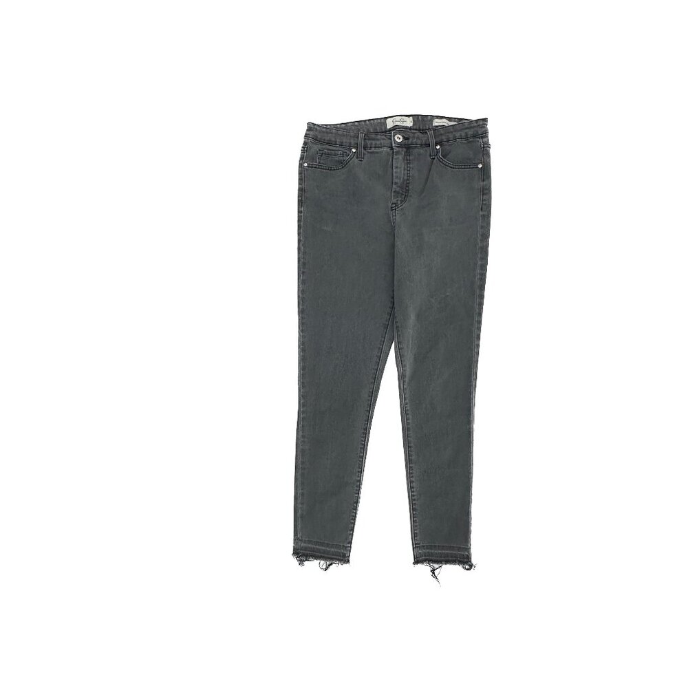 Jessica Simpson Adored high Rise Ankle Raw Hem Women's size 30 Gray Denim Jeans